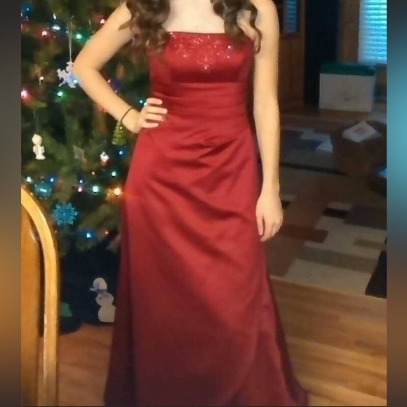 Red 90s prom dress - Picture 1 of 8